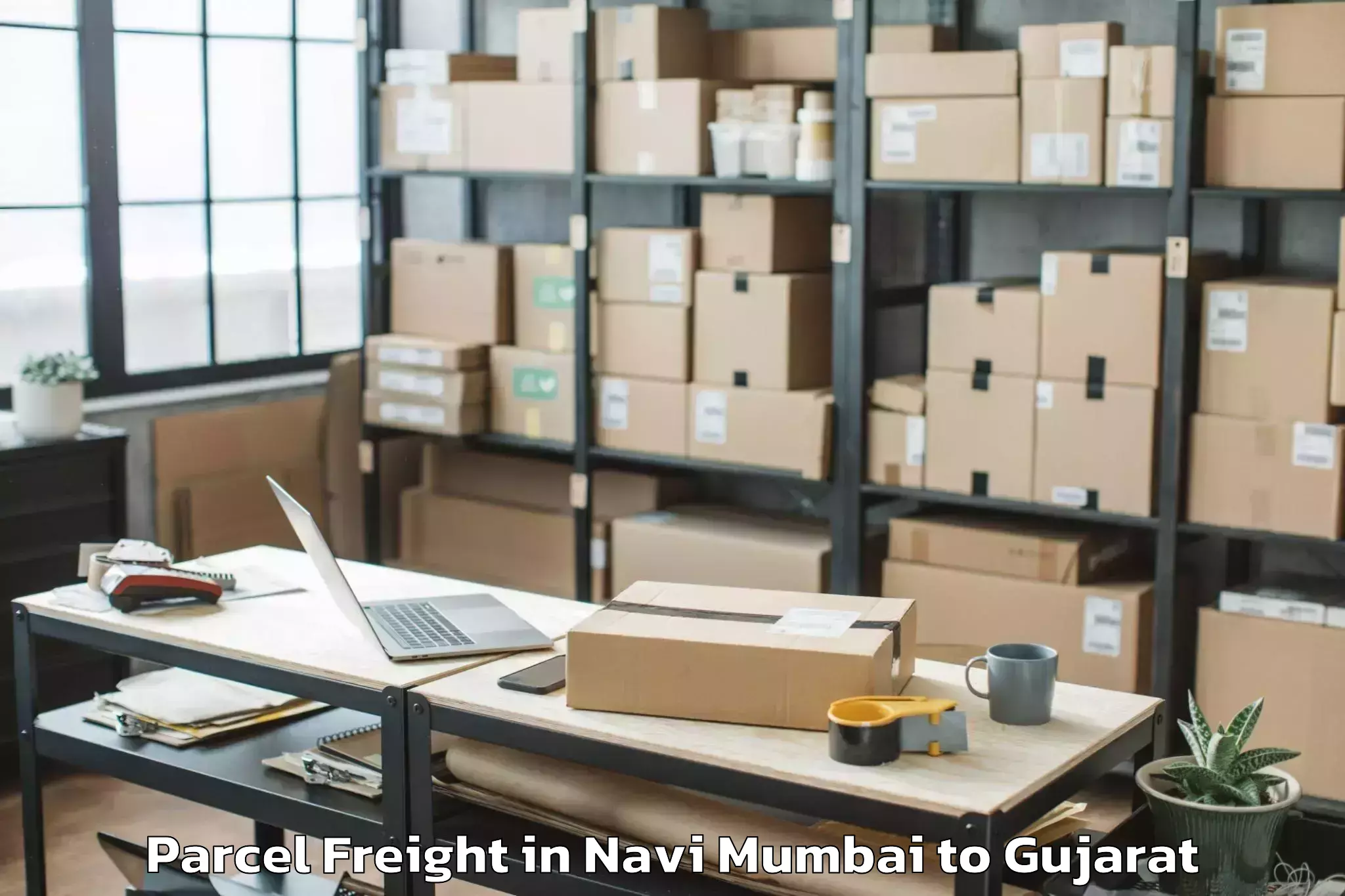 Navi Mumbai to Kamrej Parcel Freight Booking